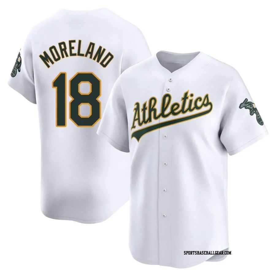 Mitch Moreland Youth Oakland Athletics White Limited Home Jersey