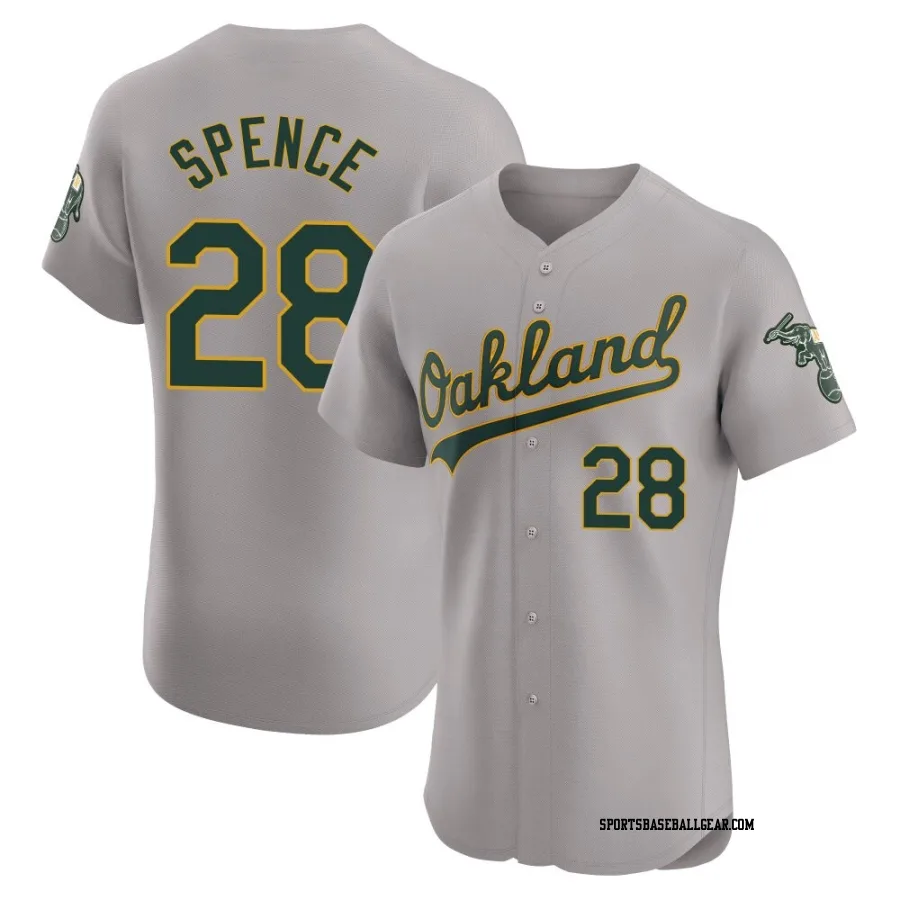 Mitch Spence Men's Oakland Athletics Gray Elite Road Jersey