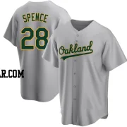 Mitch Spence Men's Oakland Athletics Gray Replica Road Jersey