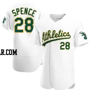 Mitch Spence Men's Oakland Athletics White Authentic Home Jersey