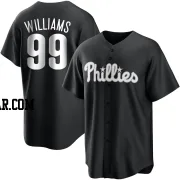 Mitch Williams Men's Philadelphia Phillies Black/White Replica Jersey