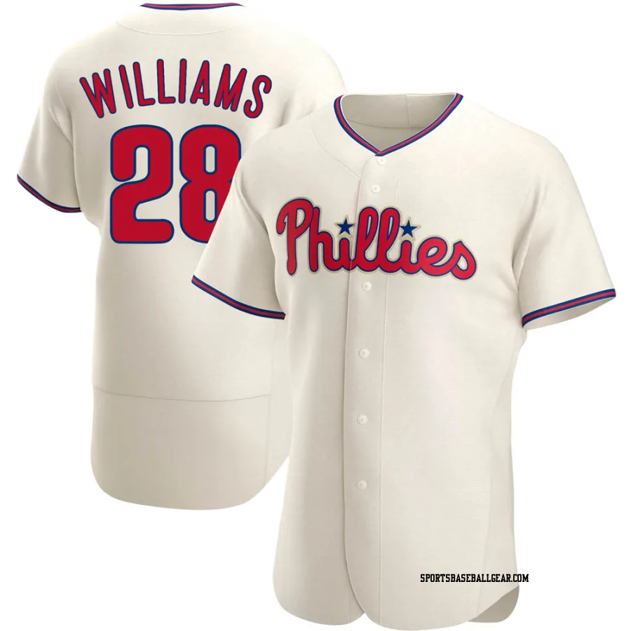 Mitch Williams Men's Philadelphia Phillies Cream Authentic Alternate Jersey