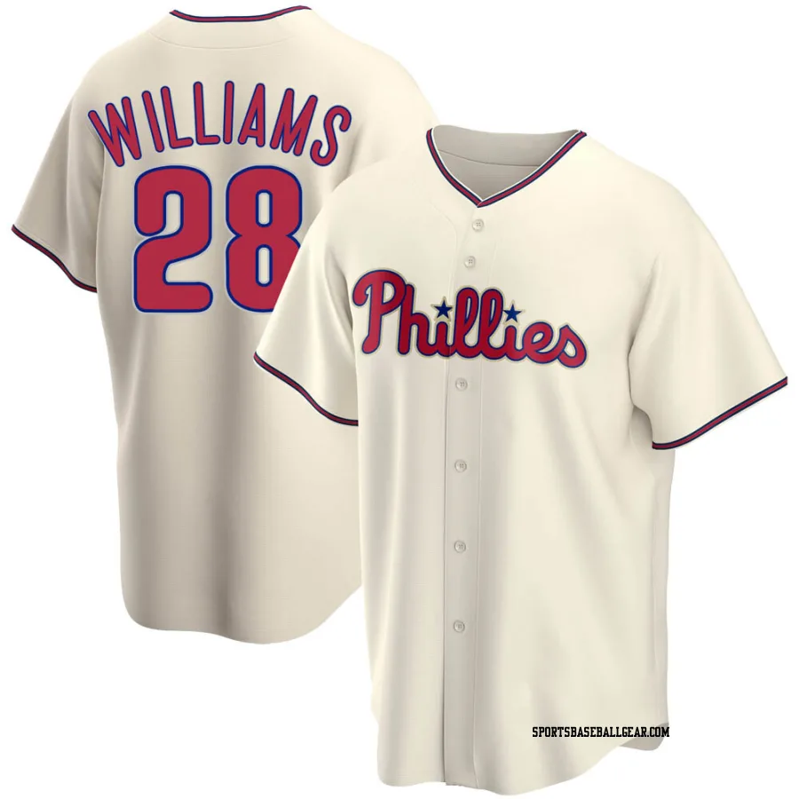 Mitch Williams Men's Philadelphia Phillies Cream Replica Alternate Jersey