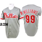 Mitch Williams Men's Philadelphia Phillies Grey Authentic Throwback Jersey