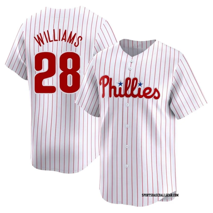 Mitch Williams Men's Philadelphia Phillies White Limited Home Jersey