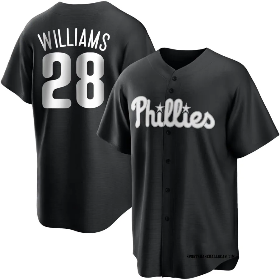 Mitch Williams Youth Philadelphia Phillies Black/White Replica Jersey