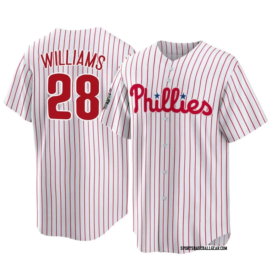 Mitch Williams Youth Philadelphia Phillies White Replica 2022 World Series Home Jersey