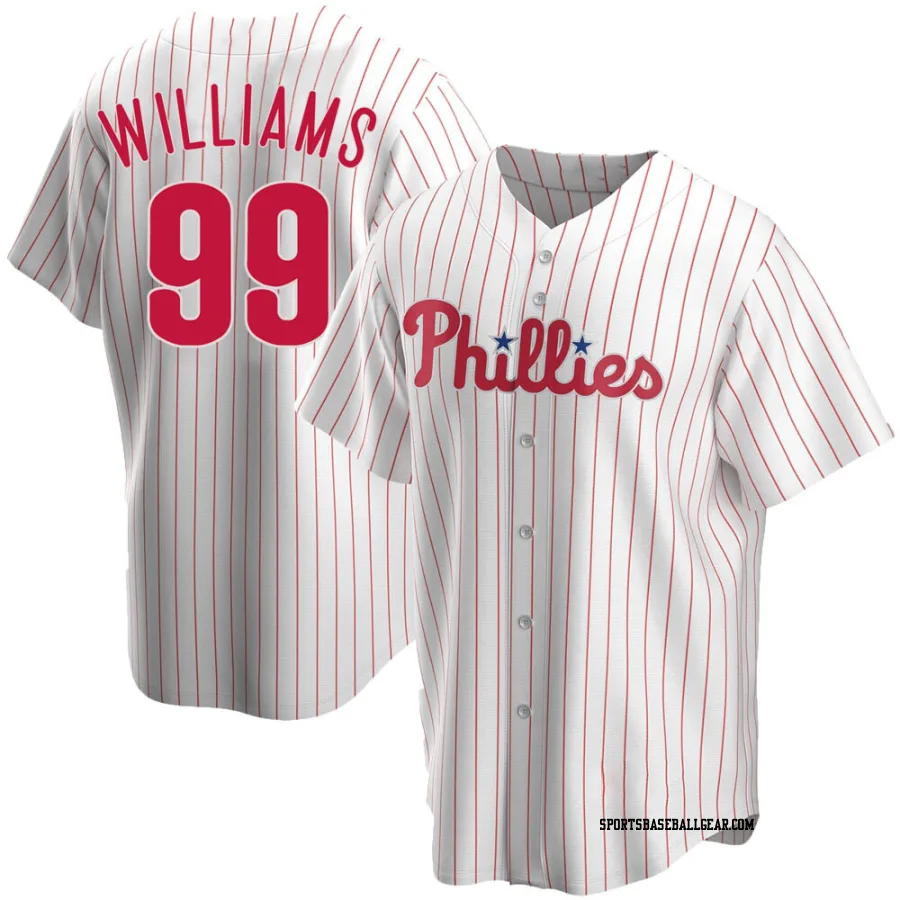 Mitch Williams Youth Philadelphia Phillies White Replica Home Jersey