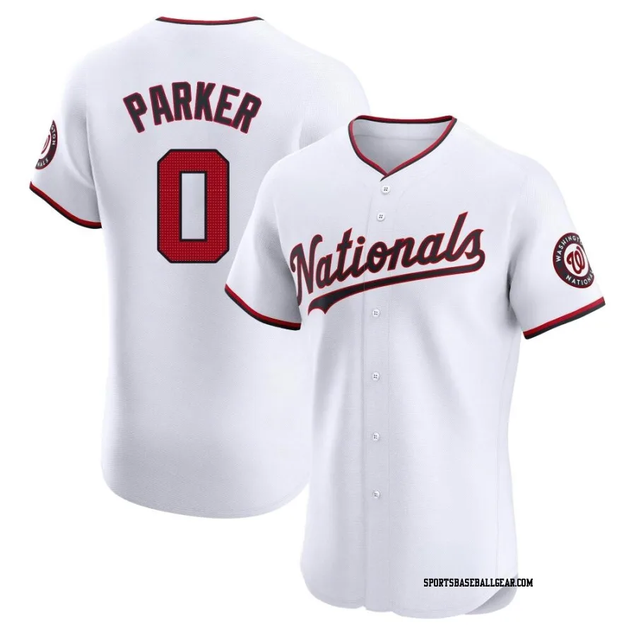 Mitchell Parker Men's Washington Nationals White Elite Home Jersey