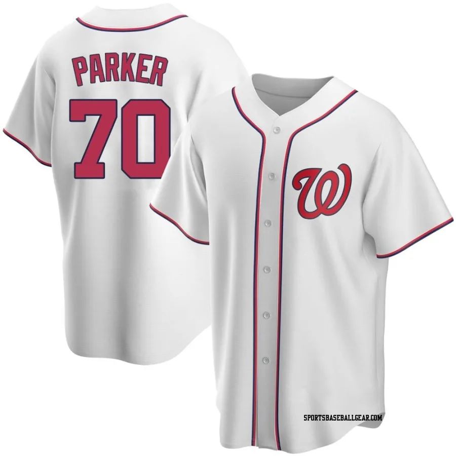 Mitchell Parker Men's Washington Nationals White Replica Home Jersey