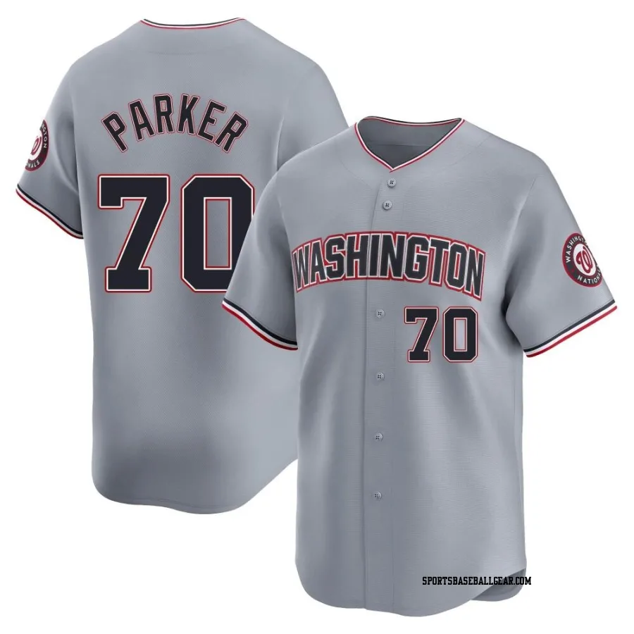 Mitchell Parker Youth Washington Nationals Gray Limited Road Jersey