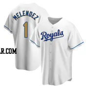 MJ Melendez Men's Kansas City Royals Gold Replica White Home Jersey