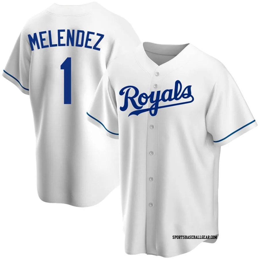 MJ Melendez Men's Kansas City Royals White Replica Home Jersey