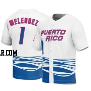 MJ Melendez Youth Puerto Rico Baseball White Replica 2023 World Baseball Classic Jersey