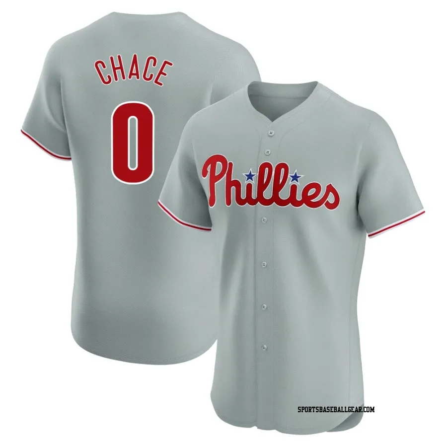 Moises Chace Men's Philadelphia Phillies Gray Elite Road Jersey