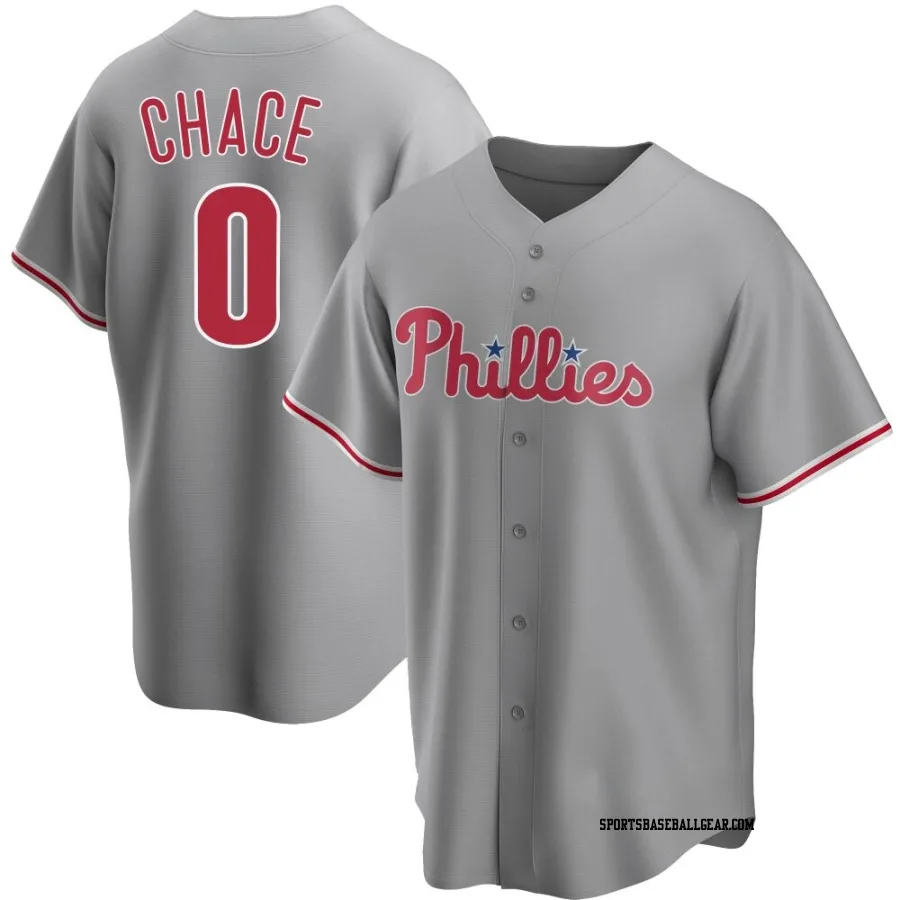 Moises Chace Men's Philadelphia Phillies Gray Replica Road Jersey