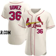 Moises Gomez Men's St. Louis Cardinals Cream Authentic Alternate Jersey