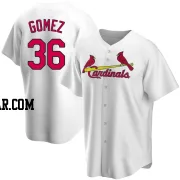 Moises Gomez Men's St. Louis Cardinals White Replica Home Jersey