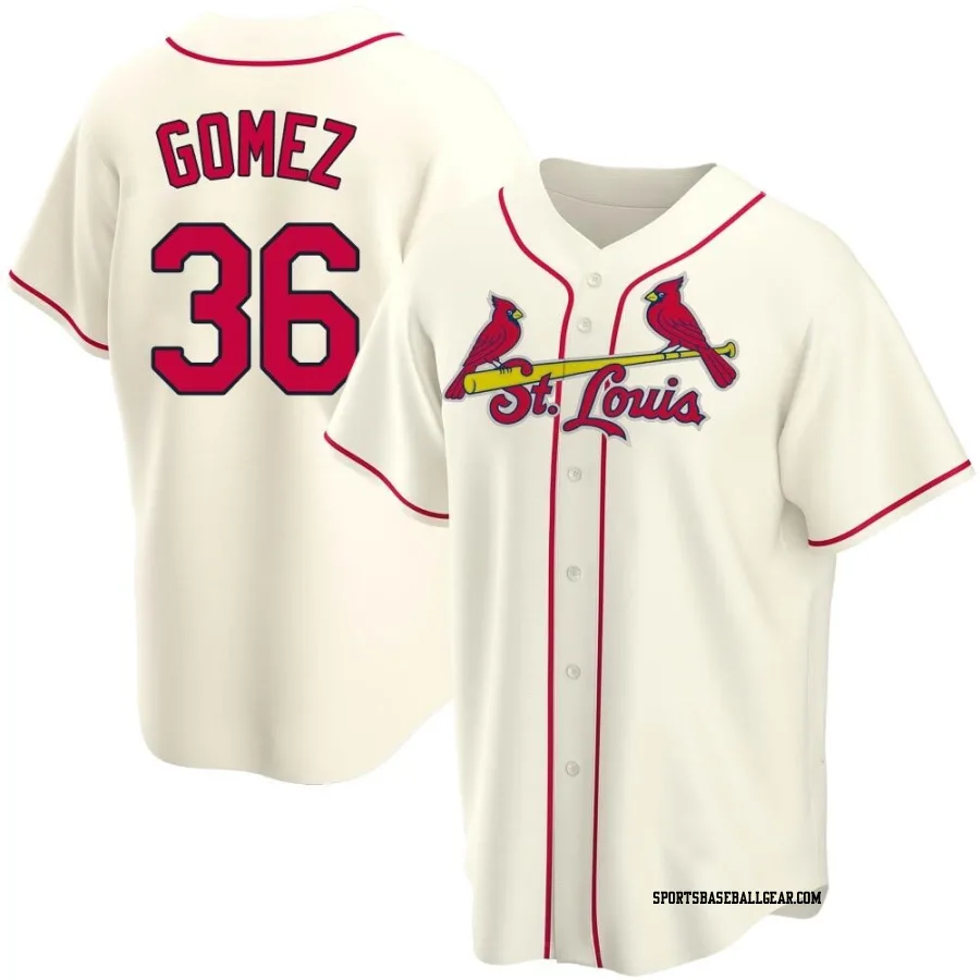 Moises Gomez Youth St. Louis Cardinals Cream Replica Alternate Jersey