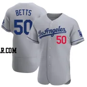 Mookie Betts Men's Los Angeles Dodgers Gray Authentic Away Jersey