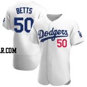 Mookie Betts Men's Los Angeles Dodgers White Authentic Home Jersey