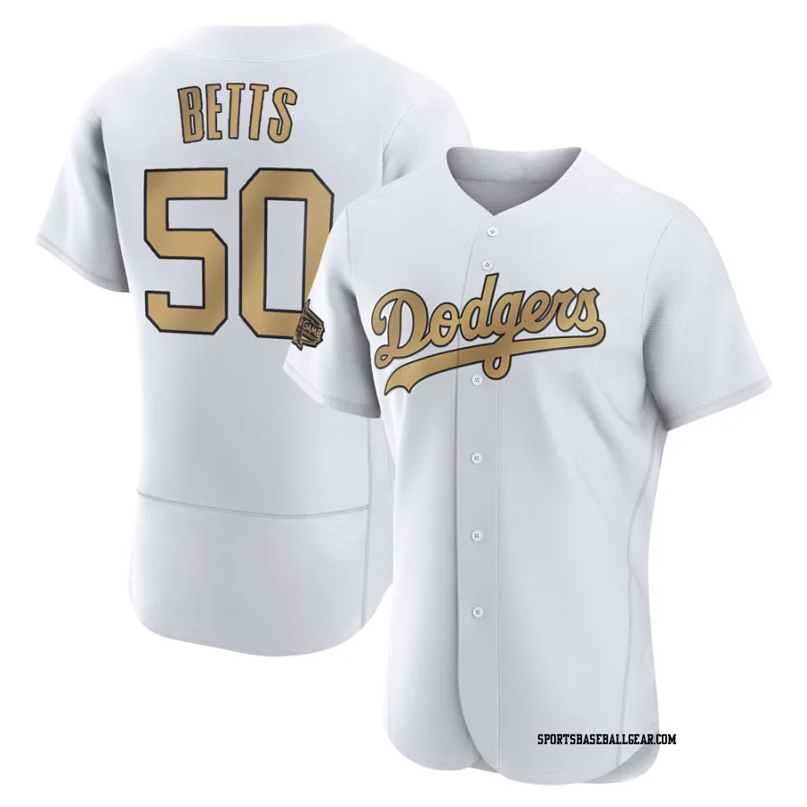 Mookie Betts Men's Los Angeles Dodgers White Game Authentic 2022 All-Star Jersey