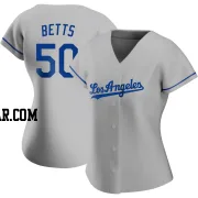 Mookie Betts Women's Los Angeles Dodgers Gray Replica Road Jersey