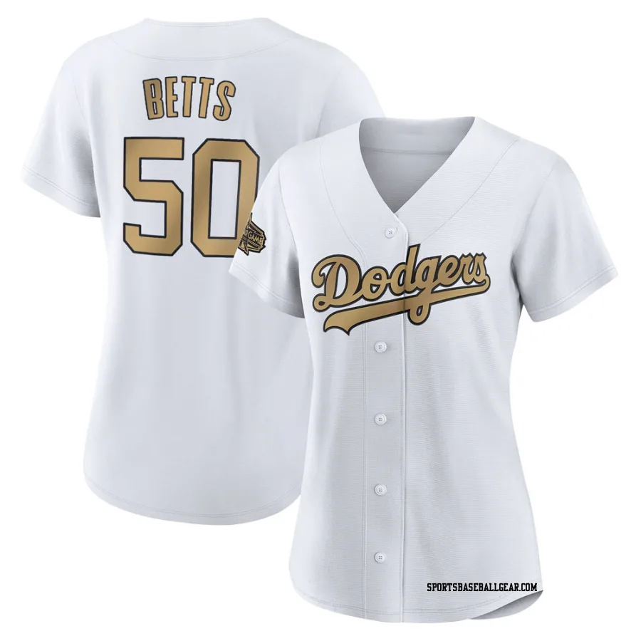 Mookie Betts Women's Los Angeles Dodgers White Game Authentic 2022 All-Star Jersey