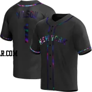 Mookie Wilson Men's New York Mets Black Holographic Replica Alternate Jersey