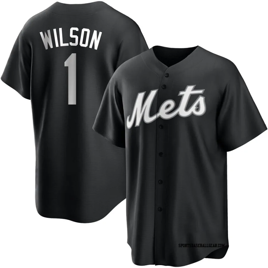 Mookie Wilson Men's New York Mets Black/White Replica Jersey