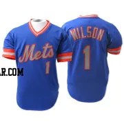 Mookie Wilson Men's New York Mets Blue Authentic Throwback Jersey