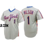 Mookie Wilson Men's New York Mets Grey Authentic Throwback Jersey