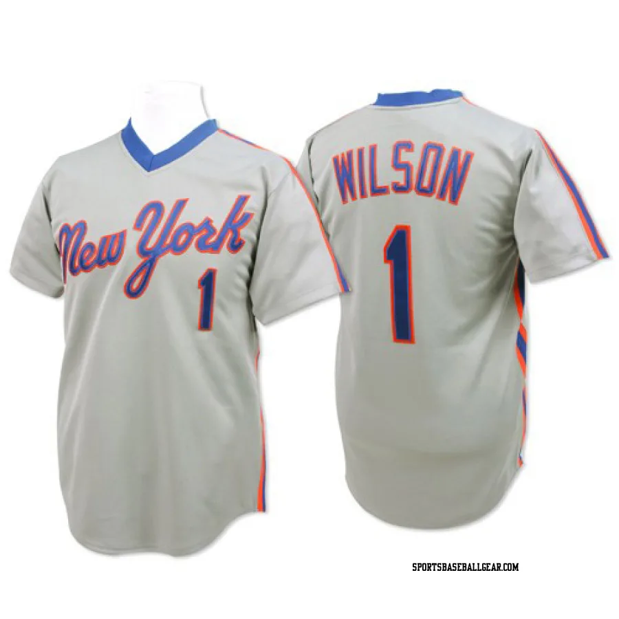 Mookie Wilson Men's New York Mets Grey Authentic Throwback Jersey