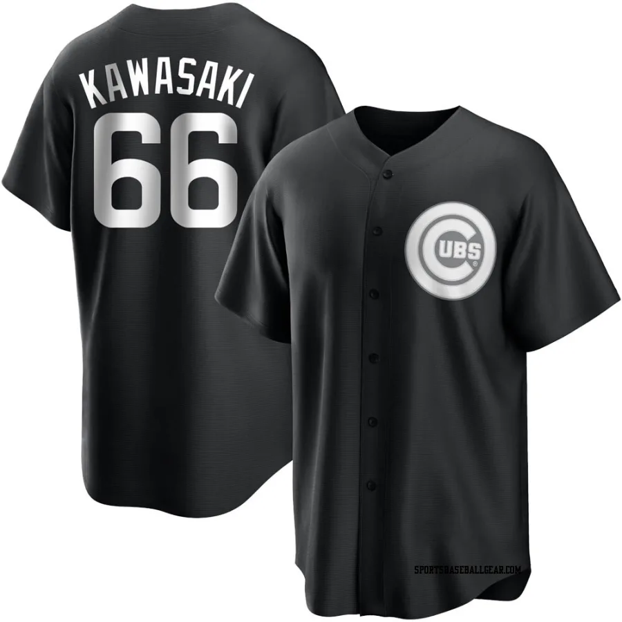 Munenori Kawasaki Men's Chicago Cubs Black/White Replica Jersey