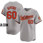 Mychal Givens Men's Baltimore Orioles Gray Limited Road Jersey