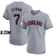 Myles Straw Men's Cleveland Guardians Gray Elite Road Jersey