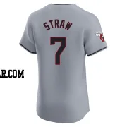 Myles Straw Men's Cleveland Guardians Gray Elite Road Jersey