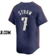 Myles Straw Men's Cleveland Guardians Navy Limited 2024 City Connect Jersey