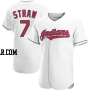 Myles Straw Men's Cleveland Guardians White Authentic Home Jersey