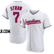 Myles Straw Men's Cleveland Guardians White Authentic Home Jersey