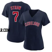 Myles Straw Women's Cleveland Guardians Navy Replica Alternate Jersey