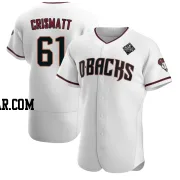 Nabil Crismatt Men's Arizona Diamondbacks White Authentic Crimson Home 2023 World Series Jersey