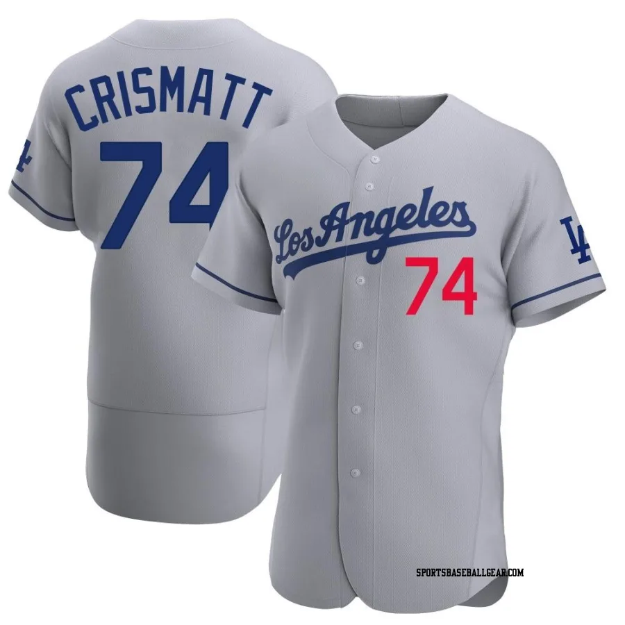 Nabil Crismatt Men's Los Angeles Dodgers Gray Authentic Away Jersey