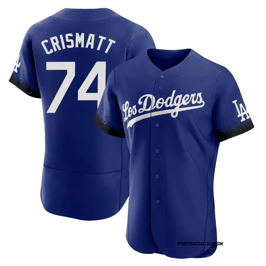 Nabil Crismatt Men's Los Angeles Dodgers Royal Authentic 2021 City Connect Jersey