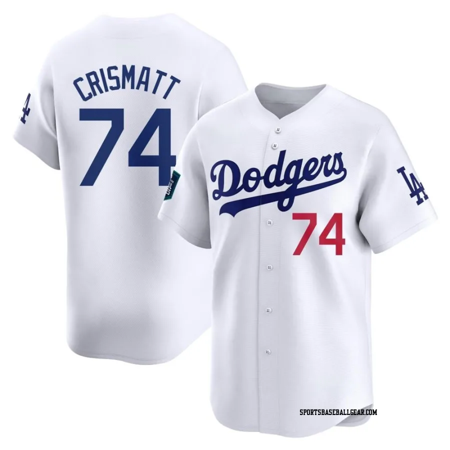 Nabil Crismatt Men's Los Angeles Dodgers White Limited 2024 World Tour Seoul Series Home Jersey