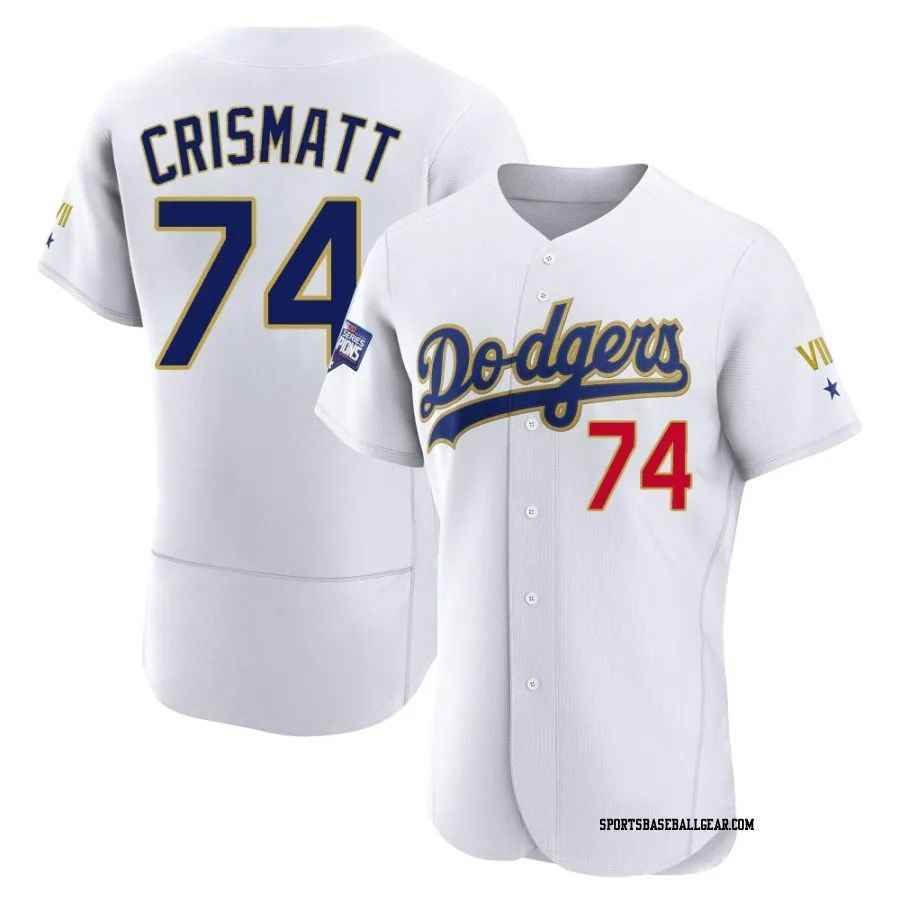 Nabil Crismatt Men's Los Angeles Dodgers White/Gold Authentic 2021 Gold Program Player Jersey