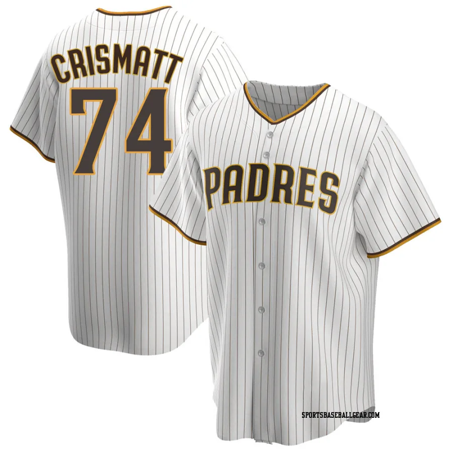 Nabil Crismatt Men's San Diego Padres White/Brown Replica Home Jersey