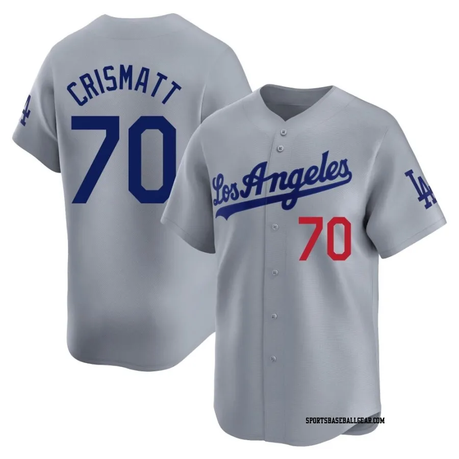 Nabil Crismatt Youth Los Angeles Dodgers Gray Limited Away Jersey