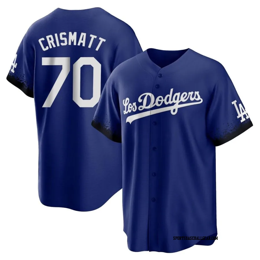 Nabil Crismatt Youth Los Angeles Dodgers Royal Replica 2021 City Connect Jersey