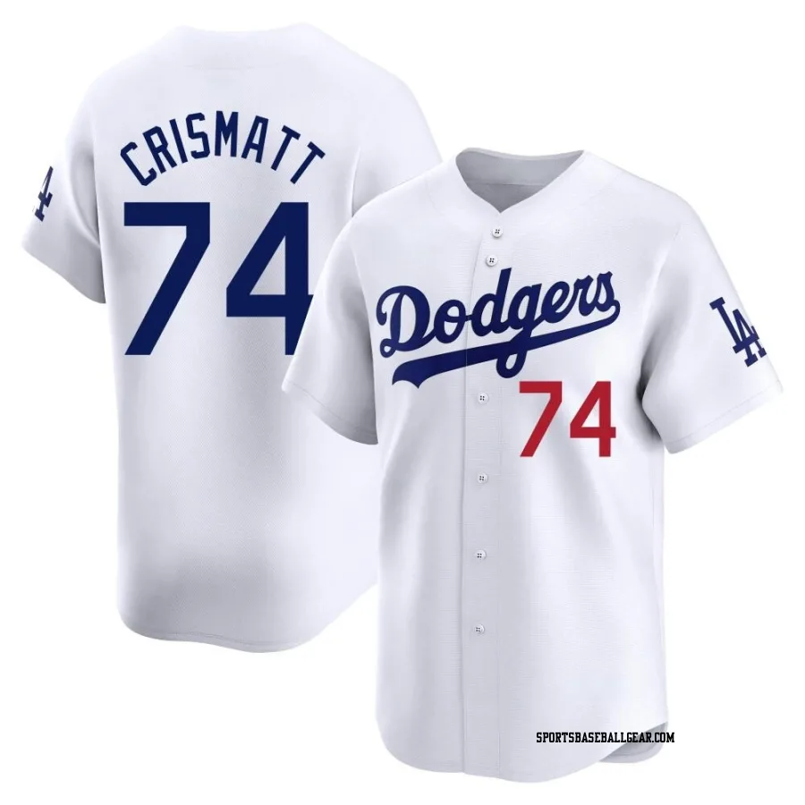 Nabil Crismatt Youth Los Angeles Dodgers White Limited Home Jersey